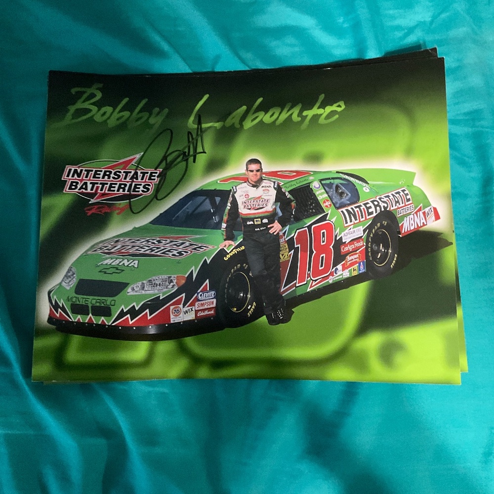 NASCAR’s 2003 signed Bobby Labonte hero card. M183